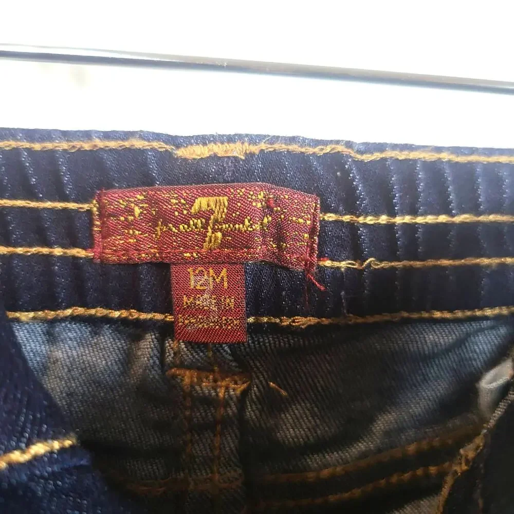 7 for all mankind  size Toddler 12 month dark denim jeans snap pockets # 144‎